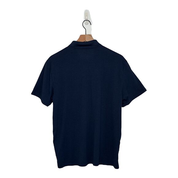 Old Navy Active Polo Men Large Blue Go Fresh Shirt Short Sleeve Collared Dark - Picture 2 of 5